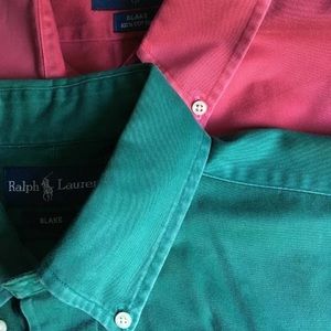 Set 2 Ralph Lauren Polo M Blake Red Green Shirts